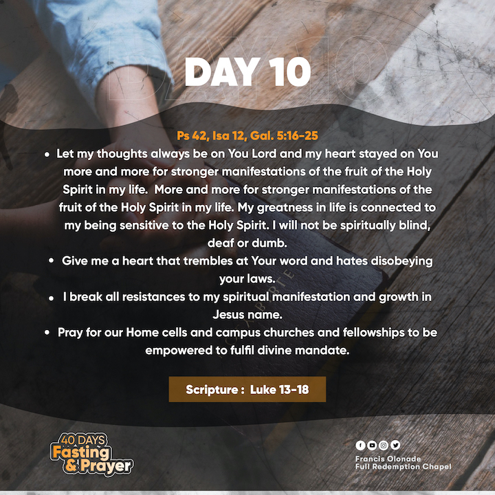 2023 Fasting & Prayers – Day 10 – JILFI
