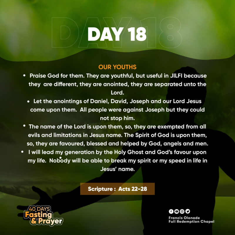 2023 Fasting & Prayers – Day 18 – JILFI