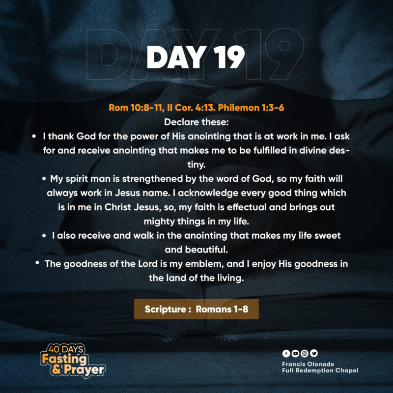 2023 Fasting & Prayers – Day 19 – JILFI