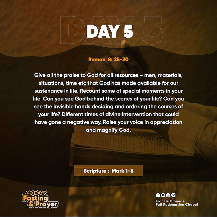 2023 Fasting & Prayers – Day 5 – JILFI